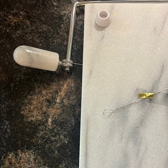 Marble Cheese Board with Wire Cutter - Picture 8 of 14